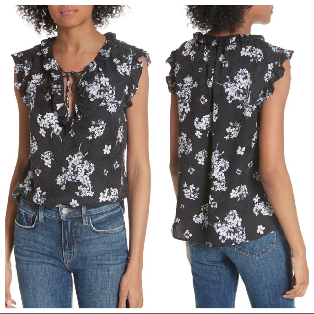 Rebecca Taylor Floral Silk Blouse